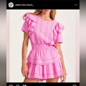 Hot Pink Love Shack Fancy Natasha dress